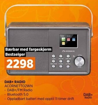 POWER DAB+ RADIO ACORNETTO2WN tilbud