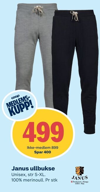Coop Extra Janus ullbukse tilbud