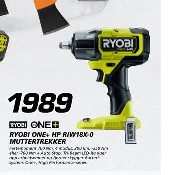 Coop Byggmix Ryobi one+ hp riw18x-0 muttertrekker tilbud