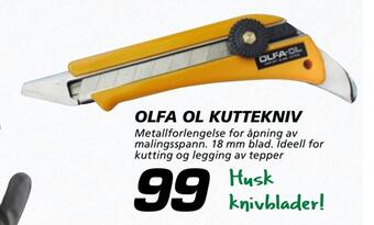 Coop Byggmix Olfa ol kuttekniv tilbud