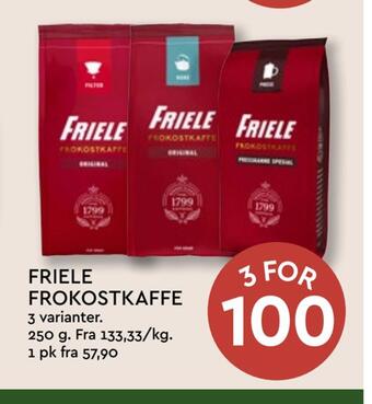 Coop Mega Friele frokostkaffe tilbud