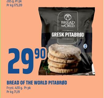 Coop Obs Bread of the world pitabrød tilbud