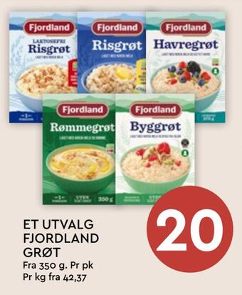 Coop Mega Et utvalg fjordland grøt tilbud