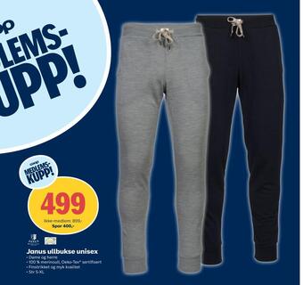 Coop Obs Janus ullbukse unisex tilbud