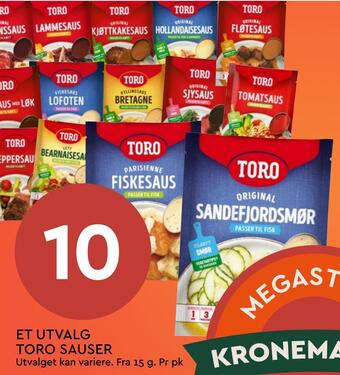 Coop Mega Et utvalg toro sauser tilbud