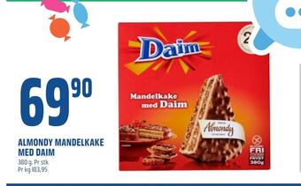 Coop Obs Almondy mandelkake med daim tilbud