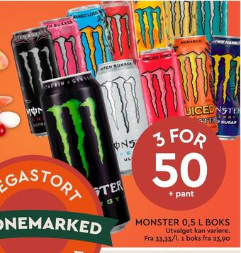Coop Mega Monster 0,5 l boks tilbud