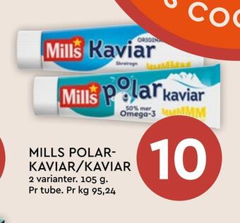 Coop Mega Mills polarkaviar/kaviar tilbud