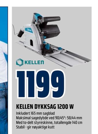 Obs Bygg Kellen dykksag 1200 w tilbud