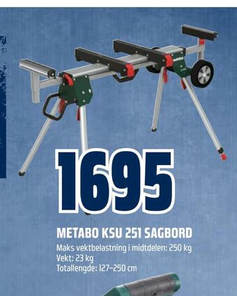 Obs Bygg Metabo ksu 251 sagbord tilbud