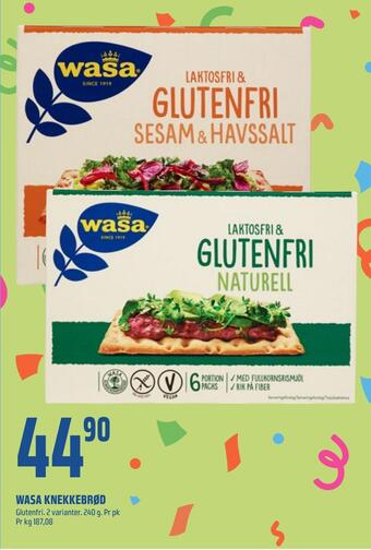 Coop Obs Wasa knekkebrød tilbud