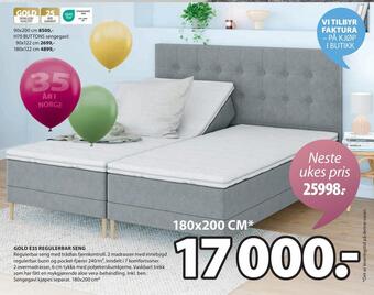 JYSK Gold e35 regulerbar seng tilbud