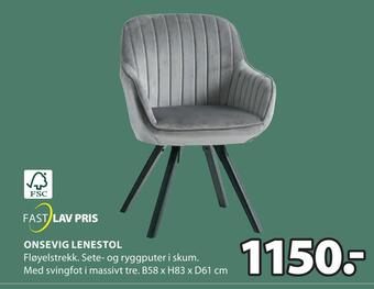 JYSK Onsevig lenestol tilbud