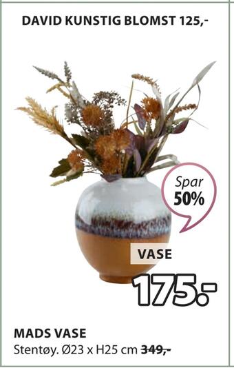 JYSK Mads vase tilbud