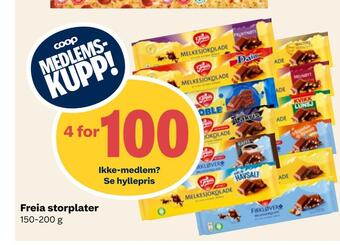 Coop Prix Freia storplater tilbud