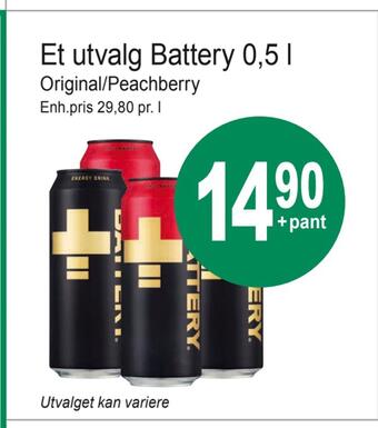 Joker Et utvalg battery 0,5 l tilbud