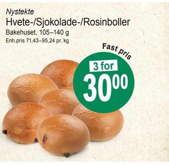 Joker Hvete-/sjokolade-/rosinboller tilbud