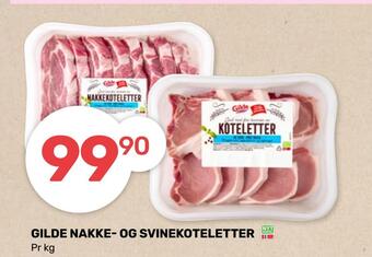 Coop Marked Gilde nakke- og svinekoteletter tilbud