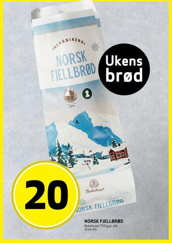 Bunnpris Norsk fjellbrød tilbud