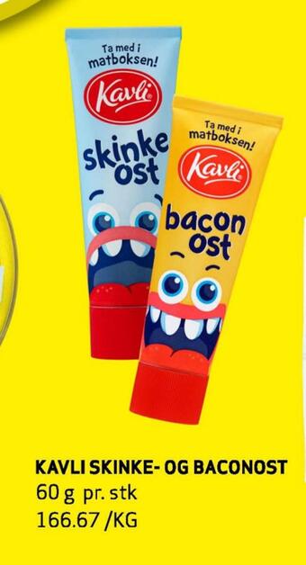 Bunnpris Kavli skinke-og baconost tilbud