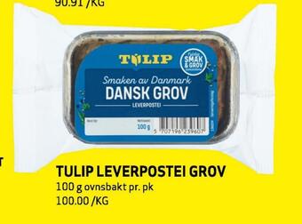 Bunnpris Tulip leverpostei grov tilbud