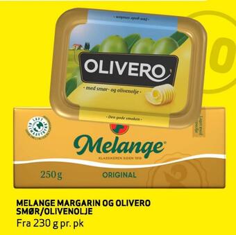 Bunnpris Melange margarin og olivero smør/olivenolje tilbud