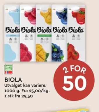 Coop Mega Biola syrnet melk tilbud