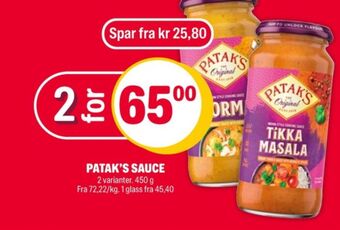 Coop Extra Pataks saus tilbud