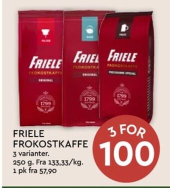 Coop Mega Friele kaffe formalet tilbud