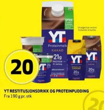 Bunnpris Yt proteinpudding tilbud