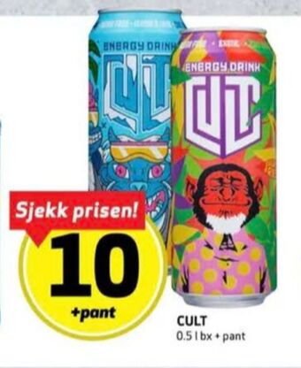 Bunnpris Cult energidrikk tilbud