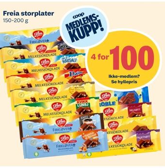 Coop Extra Melkesjokolade sjokoladeplate tilbud