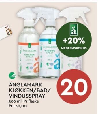 Coop Mega Änglamark rengjøringsmiddel tilbud