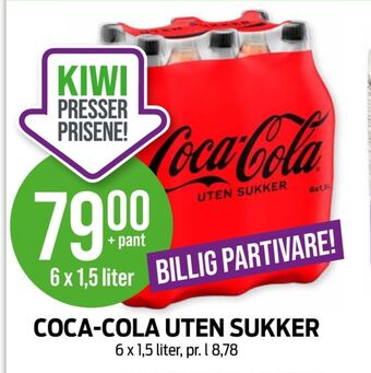 Kiwi Coca-cola zero brus tilbud
