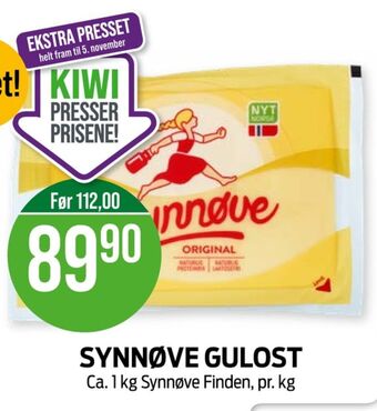 Kiwi Synnøve finden gulost tilbud