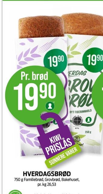 Kiwi Bakehuset brød tilbud