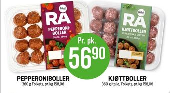 Kiwi Folkets kjøttboller tilbud