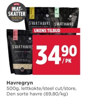 Meny Den sorte havre havregryn tilbud