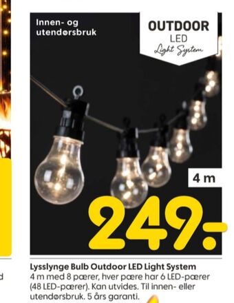 Rusta Outdoor light system lysslynge tilbud