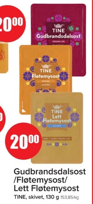 Eurospar Tine fløtemysost tilbud