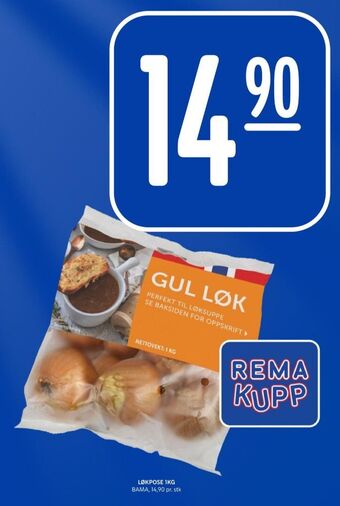 Rema 1000 Bama løk tilbud