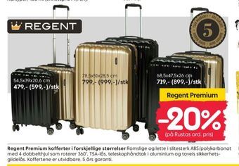 Rusta Regent koffert tilbud
