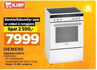 POWER Siemens komfyr tilbud