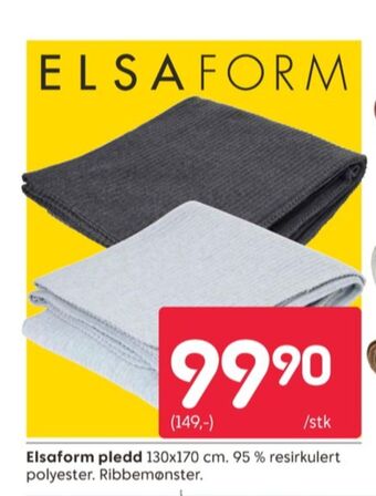 Rusta Elsaform pledd tilbud