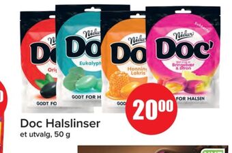 Eurospar Doc halspastiller tilbud
