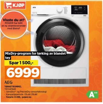 POWER Aeg tørketrommel tilbud