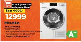 POWER Miele tørketrommel tilbud