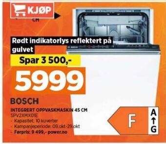 POWER Bosch oppvaskmaskin tilbud