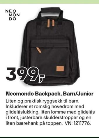 XXL Sport Neomondo backpack, barn/junior tilbud