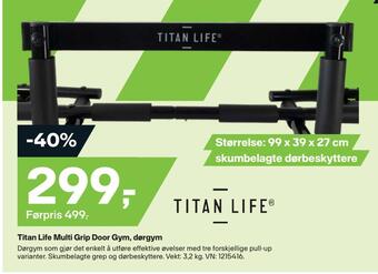 XXL Sport Titan life multi grip door gym, dørgym tilbud
